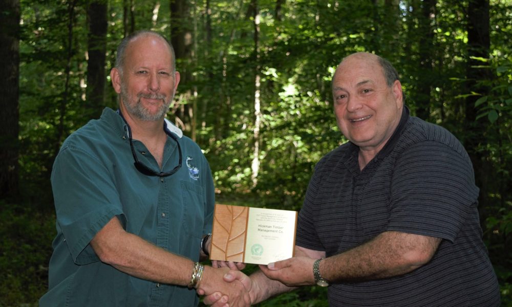 Hickman Lumber Co. is awarded a FSC Certification plaque
